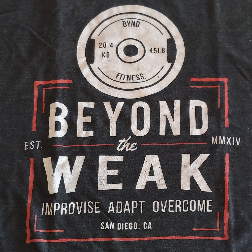 Beyond The Weak Shirt Mens Large Black Sleeveless Tank Top Tee